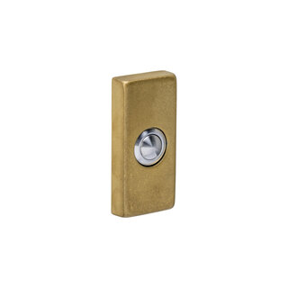 Intersteel Rectangular doorbell concealed from Intersteel - Brass tumbled PVD