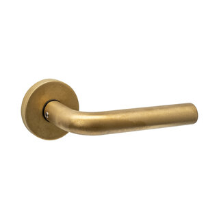 Intersteel Solid door handle LUZERN with cams - Brass tumbled PVD