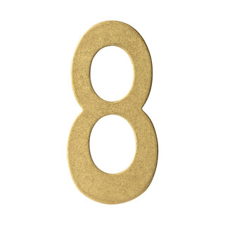 Intersteel Intersteel house number '8' - Brass tumbled PVD