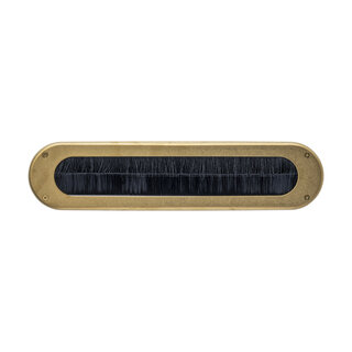 Intersteel Oval draft excluder 340x80mm - Brass tumbled PVD
