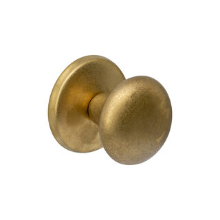 Intersteel Bouton de porte d'entrée champignon Ø 58 mm sur plaque arrière - Laiton poli PVD