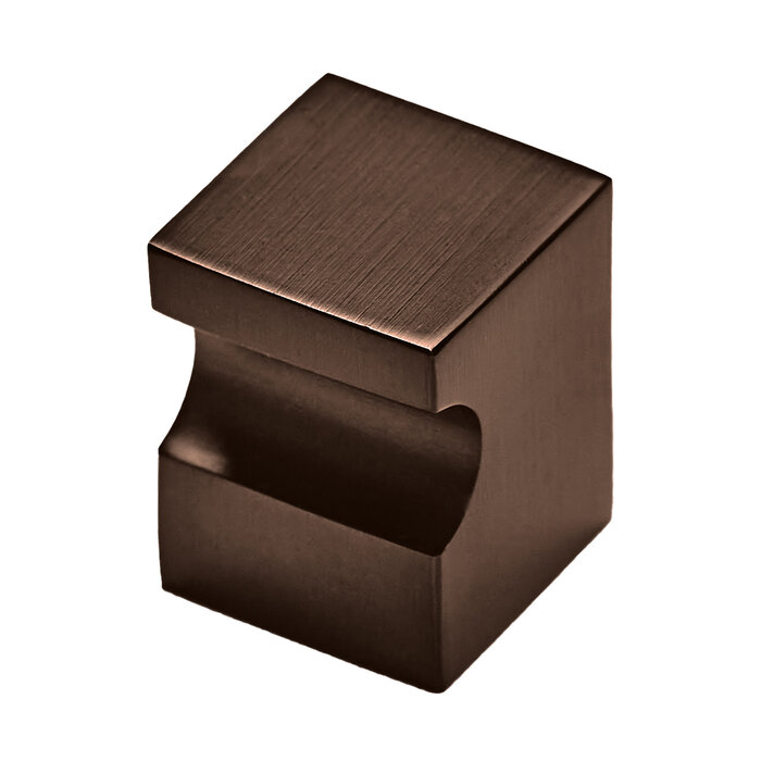 HDD Matt bronze furniture knob CUBICA TOP 20 mm