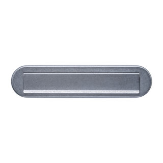 Intersteel Oval letter box with flap & rain edge from Intersteel - tumbled stainless steel