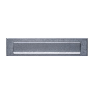 Intersteel Rectangular letterbox with flap & rain edge from Intersteel - tumbled stainless steel