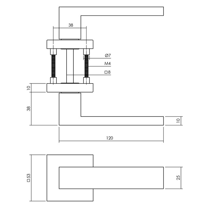 Intersteel Massiver AMSTERDAM-Türgriff, überzogen mit Intersteel – getrommeltem Edelstahl