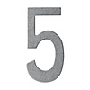 Intersteel Intersteel house number '5' - tumbled stainless steel