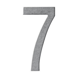 Intersteel Intersteel house number '7' - tumbled stainless steel