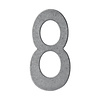 Intersteel Intersteel huisnummer '8' - getrommeld RVS