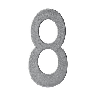 Intersteel Intersteel house number '8' - tumbled stainless steel
