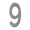 Intersteel Intersteel house number '9' - tumbled stainless steel