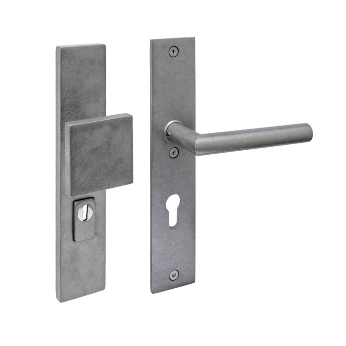 Intersteel Intersteel voordeurbeslag JURA knop/kruk met kerntrekbeveiliging SKG*** gekeurd - getrommeld RVS