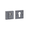 Intersteel Intersteel square safety rosettes 54x54 with core pull protection - tumbled stainless steel