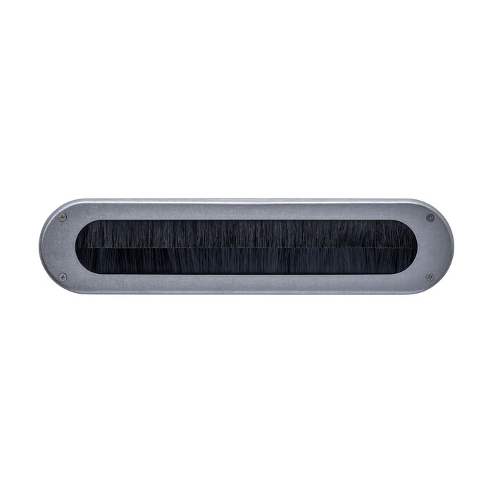 Intersteel Intersteel oval draft screen 340x80mm - tumbled stainless steel