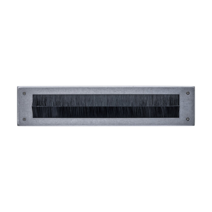 Intersteel Intersteel rectangular draught excluder 340x76mm - tumbled stainless steel