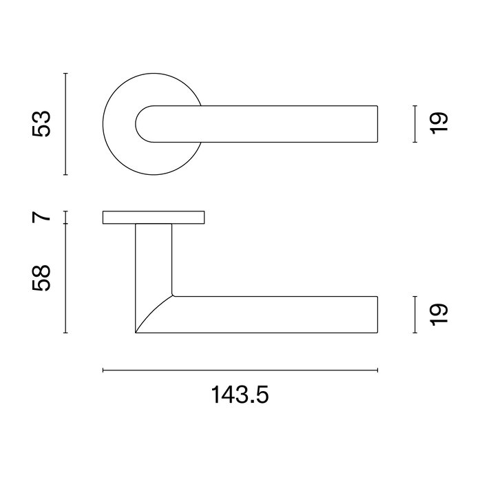Aprile Solid APRILE door handles ARABIS brown Ø 53x7 mm