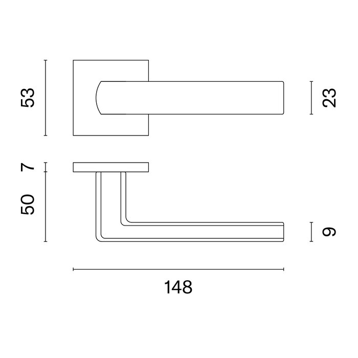 Aprile Solid APRILE door handles HOSTA brown 53x53x7 mm