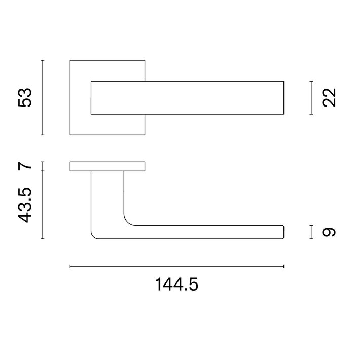 Aprile Solid APRILE door handles SULLA brown 53x53x7 mm