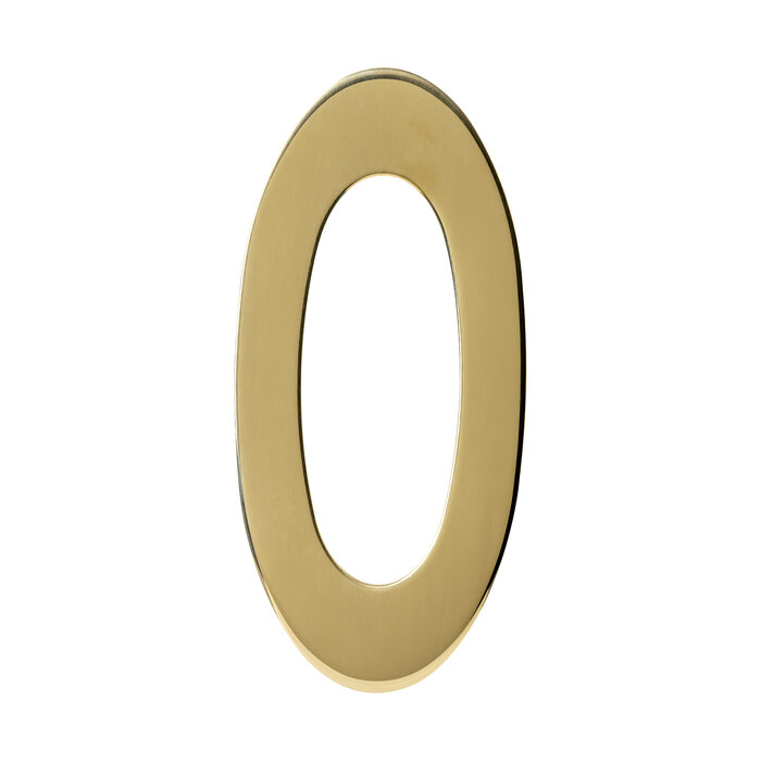 Intersteel Intersteel house number '0' 150 mm high - Brass PVD