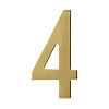 Intersteel Intersteel house number '4' - Brass PVD