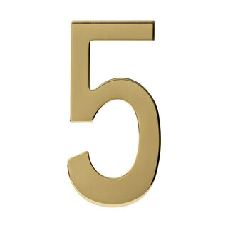 Intersteel Intersteel house number '5' - Brass PVD