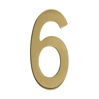 Intersteel Intersteel-Hausnummer „6“ – Messing PVD