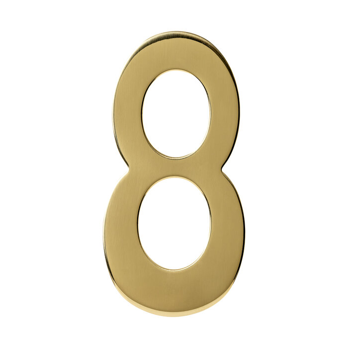 Intersteel Intersteel house number '8' 150 mm high - Brass PVD