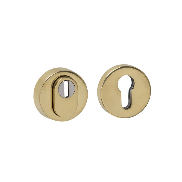 Intersteel Intersteel safety rosettes round Ø52 with core pull protection - Brass PVD