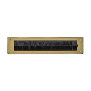 Intersteel Rectangular draught excluder 340x75mm - Brass PVD