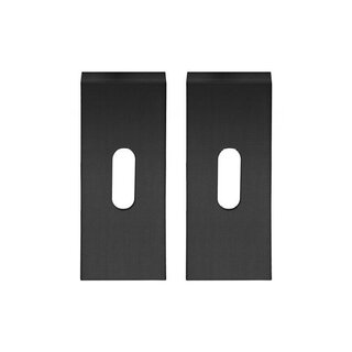 Artitec Pair of black rectangular key rosettes