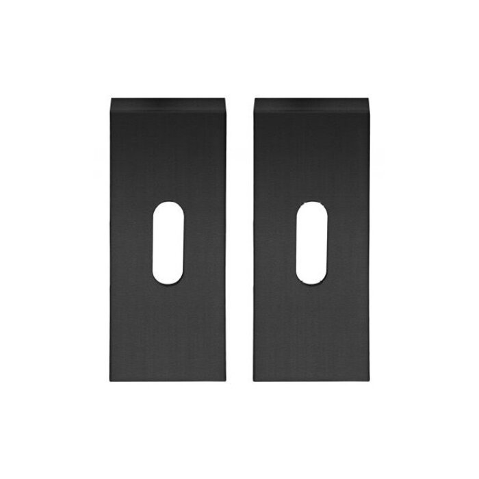 Artitec Pair of black rectangular key rosettes from Artitec