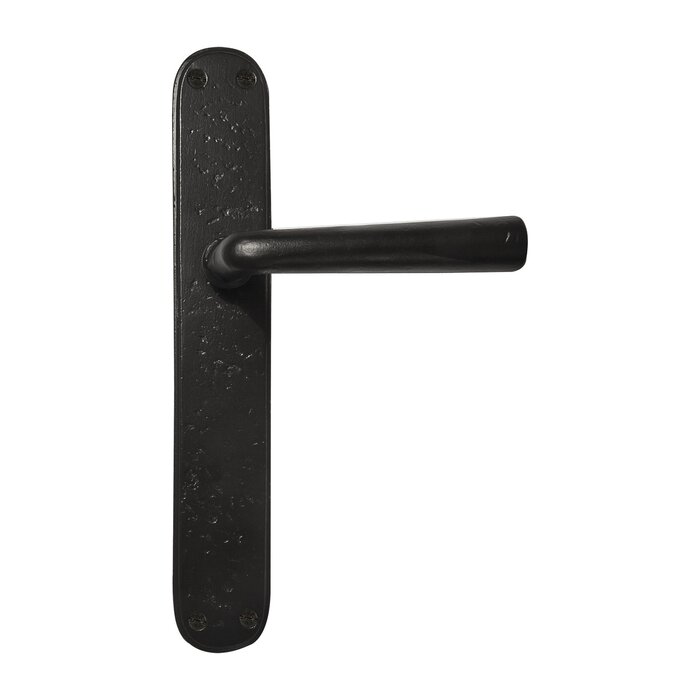 Dauby Pair of Dauby door handles PH1925+/P40 aged iron - black (VO) on plate