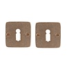 Dauby Paire de plaques de clé rosace 50Q bronze brut (RB)