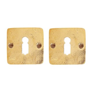 Dauby Schlüsselschildpaar Rosette 50Q Rohbronze poliert (RBP)