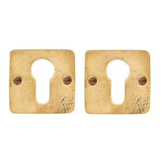 Dauby Zylinderplatten-Paar Rosette 50Q rau bronze poliert (RBP)