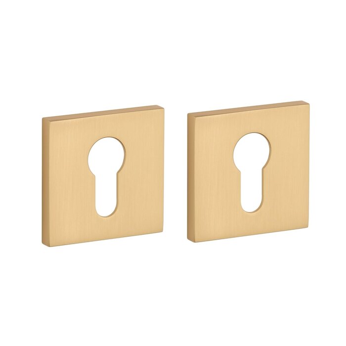 STILE Paar STILE cilinderplaatjes vierkant 53x53x7mm mat goud