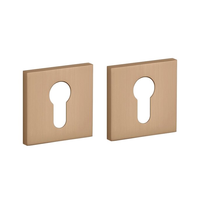 STILE Paire de plaques cylindriques STILE carrées 53x53x7mm - marron clair