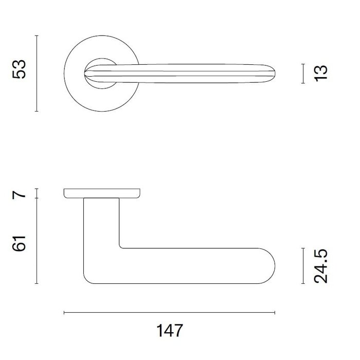 STILE STILE Türgriffe AVA Ø 53x7 mm - hellbraun