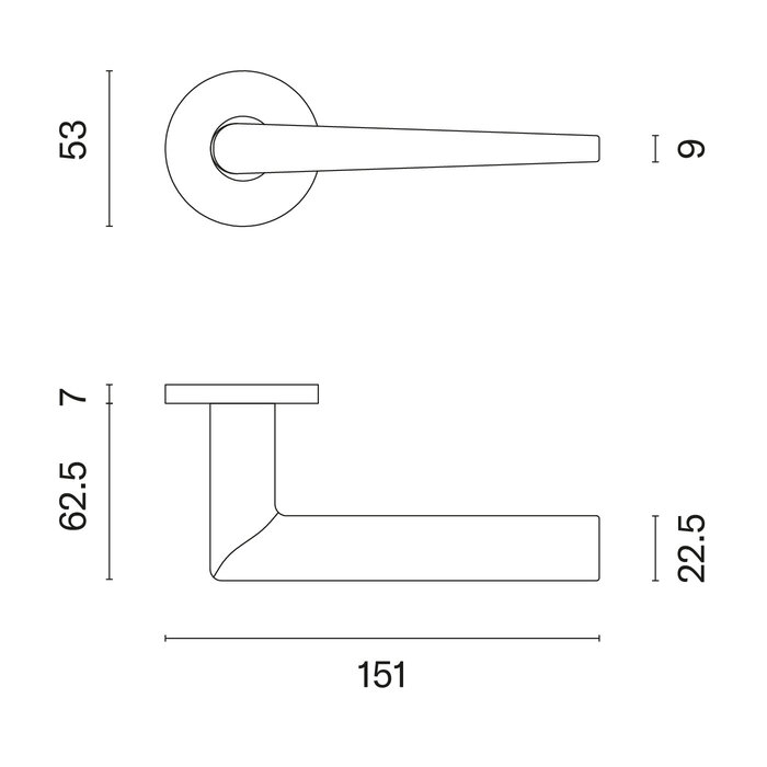 STILE STILE Türgriffe SALTA Ø 53x7 mm - hellbraun
