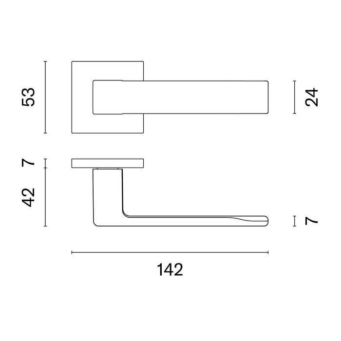 STILE STILE Türgriffe HIRA 53x53x7 mm - hellbraun