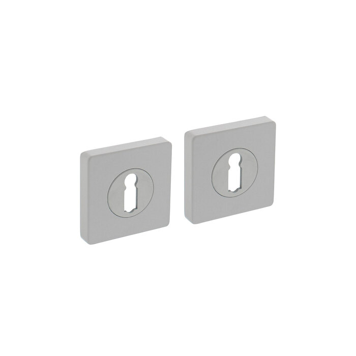 Intersteel Door handle MINOS on square rosette 55x55x10mm with cams - white
