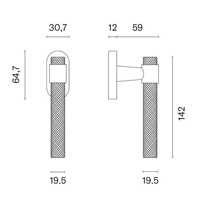STILE Mattgoldener STILE-Fenstergriff GOYA R