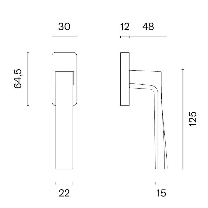 STILE Matt chrome STILE window handle LIMA Q