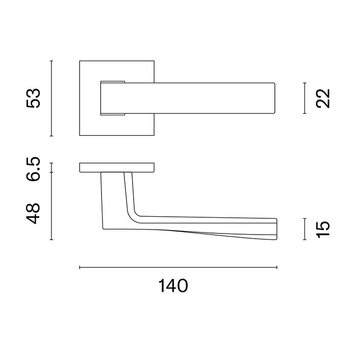 STILE STILE deurklinken LIMA 53x53x7 mm - mat nikkel