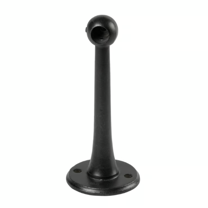 Dauby Piece of long end support aged iron - black (VO) “Links/Left”