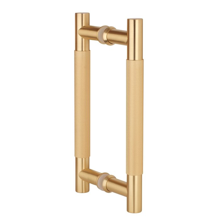 STERK Poignées de porte en or mat 1770 à coupe transversale - Dimension de l'axe 200 mm