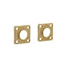 Intersteel Paire de rosaces à trou carré - laiton poli