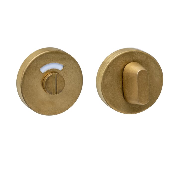 Intersteel Intersteel WC lock concealed Ø 53x10mm - Brass tumbled PVD
