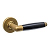 Intersteel Door handle COMBINATION from Intersteel - Brass tumbled PVD/black