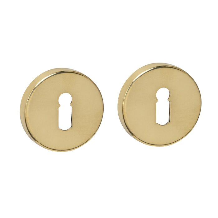 Intersteel Paire de plaques à clé dissimulées Intersteel Ø 53x9mm - Couleur laiton PVD