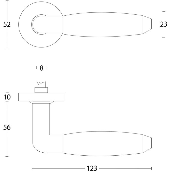 Intersteel Türgriff COMBINATION verdeckt von Intersteel - PVD messingfarben/schwarz